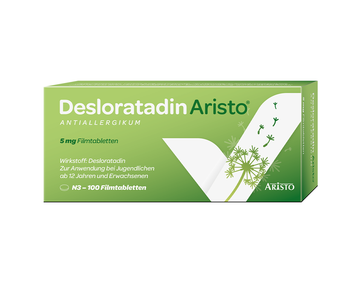 Desloratadin Aristo® 100 Filmtabletten Packshot