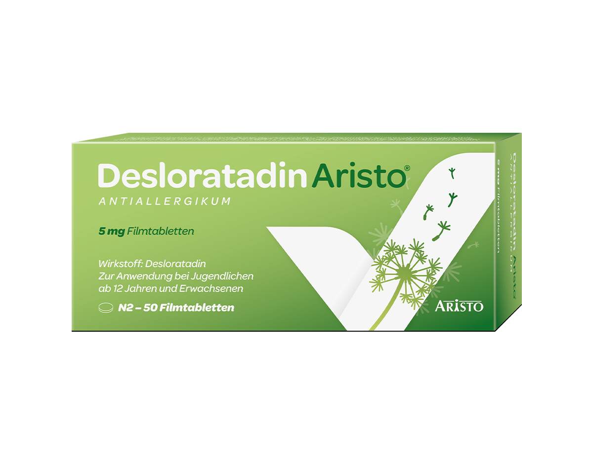 Desloratadin Aristo® 50 Filmtabletten Packshot