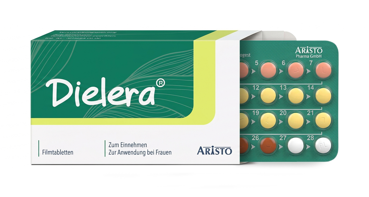 Dielera Packshot mit Blister